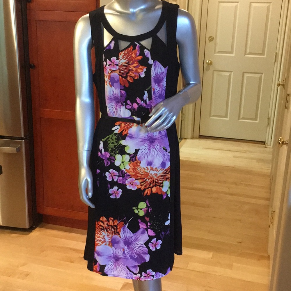 Lane Bryant dress with faux leather belt